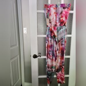 🇮🇹***GORGEOUS Colorful Floral Strapless Romper / Made In Italy